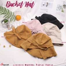 หมวก Bucket ปีกกว้างผูกโบว์ หมวกบักเก็ตสไตล์น่ารักๆ สายหวาน No. F5Ah32-0150