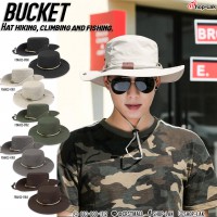 Bucket hat, hiking, round rope, "Traveler" pattern, add coolness to the hat No.F5Ah32-0160