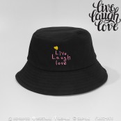 หมวก Bucket ปักลาย Live Laugh Love  หมวกบักเก็ตรูปทรงสวย เนื้อผ้านุ่ม ใส่สบาย No. F7Ah32-0078