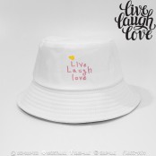 หมวก Bucket ปักลาย Live Laugh Love  หมวกบักเก็ตรูปทรงสวย เนื้อผ้านุ่ม ใส่สบาย No. F7Ah32-0078