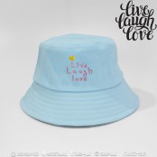 หมวก Bucket ปักลาย Live Laugh Love  หมวกบักเก็ตรูปทรงสวย เนื้อผ้านุ่ม ใส่สบาย No. F7Ah32-0078