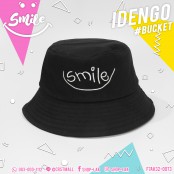 หมวก Bucket ปัก SMILE  หมวก Bucket เนื้อผ้านุ่ม สีสันสดใส่ ปักลวดลายรอยยิ้ม No.F7Ah32-0073