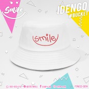 หมวก Bucket ปัก SMILE  หมวก Bucket เนื้อผ้านุ่ม สีสันสดใส่ ปักลวดลายรอยยิ้ม No.F7Ah32-0073