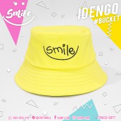 หมวก Bucket ปัก SMILE  หมวก Bucket เนื้อผ้านุ่ม สีสันสดใส่ ปักลวดลายรอยยิ้ม No.F7Ah32-0073