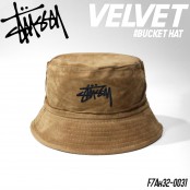 หมวก BUCKET สีพื้น ปัก Stussy ผ้ากำมะหยี่ นุ่มเบา ใส่สบาย สีเรียบ เท่ น่ารัก มีสไตล์ NO.F7Ah32-0030