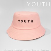  หมวก Bucket ปัก YOUTH หมวกบักเก๊ตข้อความ ง่ายๆ เท่ๆ เเบบมีสไตล์ No. F7Ah32-0001