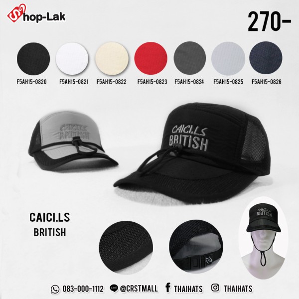 หมวกแก๊ปตีกอล์ฟตาข่ายปัก "CAICI.LS BRITISH No.f5ah15-0820