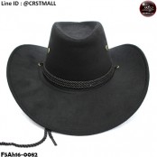 หมวกทรง COWBOY ผ้าชามัวร์คาดเชือก สินค้ามีทั้งหมด 6 สี No.F5Ah16-0087