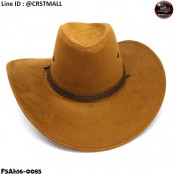 หมวกทรง COWBOY ผ้าชามัวร์คาดเชือก สินค้ามีทั้งหมด 6 สี No.F5Ah16-0087