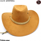 หมวกทรง COWBOY ผ้าชามัวร์คาดเชือก สินค้ามีทั้งหมด 6 สี No.F5Ah16-0087