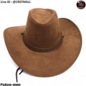 หมวกทรง COWBOY ผ้าชามัวร์คาดเชือก สินค้ามีทั้งหมด 6 สี No.F5Ah16-0087