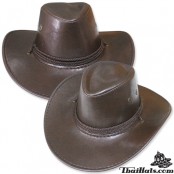 หมวกคาวบอย หนังมันเงา  คาดเชือกถัก หมวกcowboy  สินค้ามีทั้งหมด 4 สี No.F1Ah16-0066