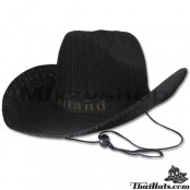 หมวกทรง COWBOY สาน ผ้าถักคาด Thailand สินค้ามีทั้งหมด 7 สี No.F1Ah16-0041