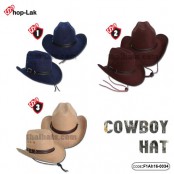 หมวกทรง COWBOY ผ้าชามัวร์อัดแข็ง  ไซด์เล็ก  สินค้ามีทั้งหมด 3 สี No.F1Ah16-0034