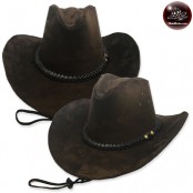 หมวกคาวบอย หนังกลับ  คาดเปียหนังถัก หมวกcowboy  สินค้ามีทั้งหมด 4 สี No.F1Ah16-0073