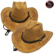 หมวกคาวบอย หนังกลับ  คาดเปียหนังถัก หมวกcowboy  สินค้ามีทั้งหมด 4 สี No.F1Ah16-0073