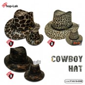 หมวกคาวบอยแฟชั่นcowboyhat หนังพลาสติกแบบเงา  สินค้ามีทั้งหมด 3 สี No.F1Ah16-0008