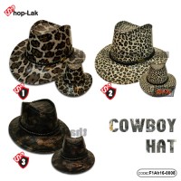 Cowboy hat fashion cowboyhat Shiny plastic There are 3 colors. No.F1Ah16-0008