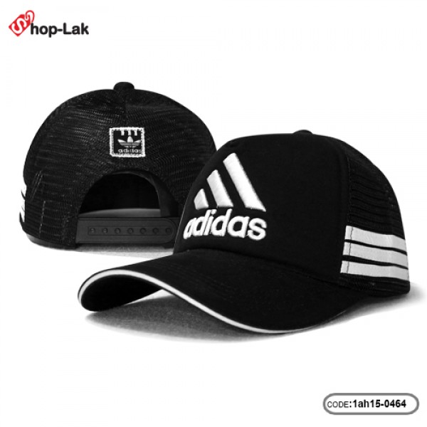 หมวกแก๊ปฟองน้ำตาข่ายปักโลโก้+ตัวอักษร Adidas  ด้านหลังแบบปรับไซส์ได้ No.F1Ah15-0464