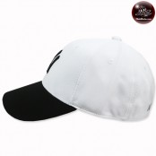 หมวกแก๊ปแฟชั่น   หมวกแก๊ปปัก NY/SIZE 56-58  สีขาวปีกดำปักดำ ด้านหลังเป็นแบบเต็มใบ No.F5Ah15-0408