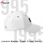 หมวกแก๊ปแฟชั่น  หมวกแก๊ปหนังแบบเข็มขัดปัก "1995" #สีขาว NO.F5Ah15-0797