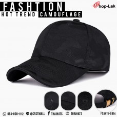 หมวกแก๊ปผ้าแบบเข็มขัดลายทหารสีดำ เนื้อผ้าอย่างดีทอด้วยลวดลายทหารอย่างสวยงาม No.F5Ah15-0814