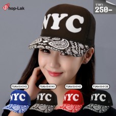 หมวกแก๊ปฟองน้ำตาข่าย NYC ด้านหลังเป็น snapback มี 4 สี No F5Ah15-0141