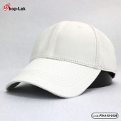 หมวกแก๊ปผ้าปีกโค้งสีขาว เนื้อผ้าคอตตอนผสมโพลี ด้านหลังเป็นเข็มขัดปรับไซด์ได้ ตัวหมวกเนื้อแน่นอยู่ทรงไม่อ่อนตัว No. F5Ah15-0539