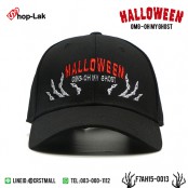 หมวกแก๊ปแฟชั่น  หมวกแก๊ปแบบเข็มขัดปัก Halloween  No. F7Ah15-0013  