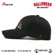 หมวกแก๊ปแฟชั่น  หมวกแก๊ปแบบเข็มขัดปัก Halloween  No. F7Ah15-0013  