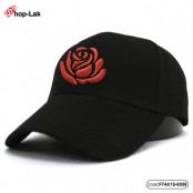 หมวกแก๊ปปักดอกกุหลาบแดง    สินค้ามี 2 สี  No.F7Ah15-0006