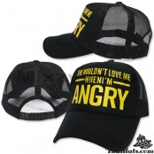 หมวกแก๊ป ตาข่าย สกรีนลาย ANGRY NET CAP ด้านหลังเป็นแบบ Snapback สามารถปรับไซด์ได้ มี 3 สี No.F5Ah15-0153