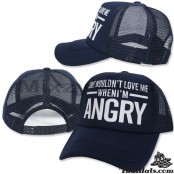 หมวกแก๊ป ตาข่าย สกรีนลาย ANGRY NET CAP ด้านหลังเป็นแบบ Snapback สามารถปรับไซด์ได้ มี 3 สี No.F5Ah15-0153