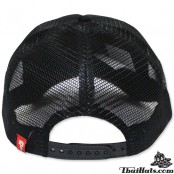  หมวกตาข่าย DEUS CAP  หมวกแก๊ปปัก หัวกะโหลก หมวกแก๊ปฟองน้ำ สีดำ No.F1Ah15-0327