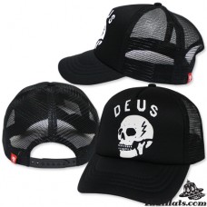 DEUS CAP Mesh Hooded cap, Black Skull cap, Black sponge No.F1Ah15-0327