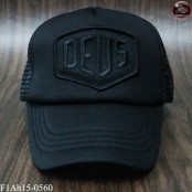 หมวกแก๊ปปักDEUS หมวกแก๊ปฟองน้ำตาข่าย DEUS สีดำ ด้านหลังเป็นSNAPBACKปรับไซด์ได้  No.F1Ah15-0560