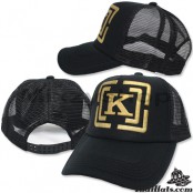 หมวกแก๊ป ฟองน้ำ ตาข่าย ปั้มลาย ตัว K NET CAP ด้านหลังเป็นแบบ Snapback สามารถปรับไซด์ได้ มี 5 สี  No.F5Ah15-0156