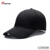 หมวกแก๊ปปีกโค้งสีดำ หมวกแก๊ปเปล่าสีดำ หมวกแก๊ปสีดำ  No.F5Ah15-0383