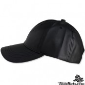 หมวกแก๊ปหนังสีดำ  หมวกแก๊ปหนัง หมวกแก๊ปหนังผู้หญิง หมวกหนังผู้หญิง  No.F5Ah15-0370