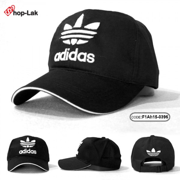 หมวกแก๊ป Adidas ปักโลโก้+อักษร  สีดำ ด้านหลังแบบปรับไซส์ได้ No.F1Ah15-0396