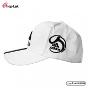 หมวกแก๊ป Adidas ปีกปักแถบ สีขาว ด้านหลังแบบปรับไซส์ได้ No.F1Ah15-0399
