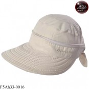 หมวกแคดดี้คลุมหน้าผ้าร่มครึ่งหัว  หมวกแค๊ดดี้ครึ่งใบหมวกแคดดี้คลุมหน้าติดซิปถอดครึ่งหัวได้ผูกโบว์  มี 4 สี No.F5Ah33-0017
