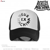 หมวกแก๊ปฟองน้ำ Flexลาย DEUS EX MACHINA ออกเเบบลงตัวกับหมวกเเก๊ปฟองน้ำตาข่ายดำ  สามารถปรับไซด์ได้ มี2สีให้เลือก NO . F7AH15-0135