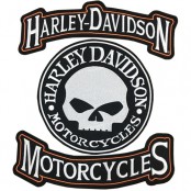 อาร์มปักลาย Harley  34x28 cm ติดเสื้อติดหมวก ติดสินค้าแฟชั่น งาน DIY เสื้อผ้า งานปักระเอียด No.F3Aa51-0001a009