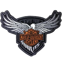 อาร์มปักลาย Harley 115ปี 10.5x8 cm ติดเสื้อติดหมวก ติดสินค้าแฟชั่น งาน DIY เสื้อผ้า งานปักระเอียด No.F3Aa51-0011a003