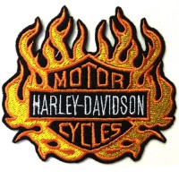 Harley arm sleeve with fire pattern, 7x8 cm, fitted with a hat Sticking fashion products, DIY work, clothes, embroidery details No.F3Aa51-0013a001