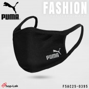 ผ้าปิดปากสีดำ puma เนื้อผ้านุ่มซักได้ด้านในมีผ้ากรองอย่างดี