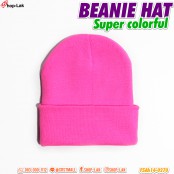 Beanie Hat หมวกไหมพรหม สีจี๊ดจ๊าด ไอเทมฮอตใส่ไปเที่ยวในฤดูหนาว No.F5Ah14-0028