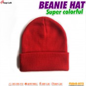 Beanie Hat หมวกไหมพรหม สีจี๊ดจ๊าด ไอเทมฮอตใส่ไปเที่ยวในฤดูหนาว No.F5Ah14-0028