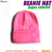 Beanie Hat หมวกไหมพรหม สีจี๊ดจ๊าด ไอเทมฮอตใส่ไปเที่ยวในฤดูหนาว No.F5Ah14-0028